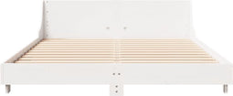 vidaXL - Bedframe - zonder - matras - massief - grenenhout - wit - 140x200 - cm