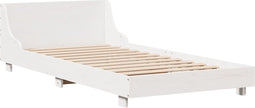 vidaXL - Bedframe - zonder - matras - massief - grenenhout - wit - 140x200 - cm