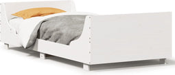 vidaXL - Bedframe - zonder - matras - massief - grenenhout - wit - 140x200 - cm