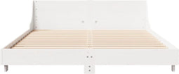 vidaXL - Bedframe - zonder - matras - massief - grenenhout - wit - 120x200 - cm