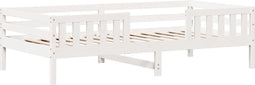 vidaXL - Bedframe - zonder - matras - massief - grenenhout - wit - 140x200 - cm