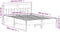 vidaXL - Bedframe - zonder - matras - massief - grenenhout - wit - 135x190 - cm