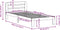 vidaXL - Bedframe - zonder - matras - massief - grenenhout - wit - 90x190 - cm