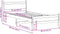 vidaXL - Bedframe - zonder - matras - massief - grenenhout - wit - 75x190 - cm