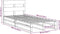 vidaXL - Bedframe - zonder - matras - massief - grenenhout - wit - 90x190 - cm