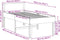 vidaXL - Bedframe - zonder - matras - massief - grenenhout - wit - 90x190 - cm