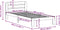 vidaXL - Bedframe - zonder - matras - massief - grenenhout - wit - 140x200 - cm