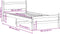 vidaXL - Bedframe - zonder - matras - massief - grenenhout - wit - 140x200 - cm