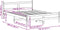 vidaXL - Bedframe - zonder - matras - massief - grenenhout - wit - 140x200 - cm