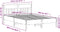 vidaXL - Bedframe - zonder - matras - massief - grenenhout - wit - 140x200 - cm