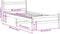 vidaXL - Bedframe - zonder - matras - massief - grenenhout - wit - 90x190 - cm