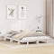vidaXL - Bedframe - zonder - matras - massief - grenenhout - wit - 150x200 - cm