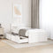 vidaXL - Bedframe - zonder - matras - massief - grenenhout - wit - 75x190 - cm