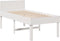 vidaXL - Bedframe - zonder - matras - massief - grenenhout - wit - 75x190 - cm