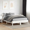 vidaXL - Bedframe - zonder - matras - massief - grenenhout - wit - 160x200 - cm