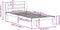 vidaXL - Bedframe - zonder - matras - massief - grenenhout - wit - 90x200 - cm