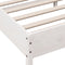 vidaXL - Bedframe - zonder - matras - massief - grenenhout - wit - 135x190 - cm