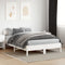 vidaXL - Bedframe - zonder - matras - massief - grenenhout - wit - 140x200 - cm