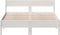 vidaXL - Bedframe - zonder - matras - massief - grenenhout - wit - 140x200 - cm