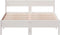 vidaXL - Bedframe - zonder - matras - massief - grenenhout - wit - 140x190 - cm