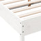 vidaXL - Bedframe - zonder - matras - massief - grenenhout - wit - 135x190 - cm