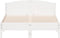 vidaXL - Bedframe - zonder - matras - massief - grenenhout - wit - 135x190 - cm