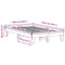 vidaXL - Bedframe - zonder - matras - massief - grenenhout - wit - 135x190 - cm