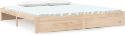 vidaXL - Bedframe - zonder - matras - massief - hout - 200x200 - cm