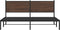 vidaXL - Bedframe - zonder - matras - metaal - bruin - eikenkleur - 180x200 - cm