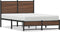 vidaXL - Bedframe - zonder - matras - metaal - bruin - eikenkleurig - 120x200 - cm