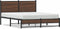 vidaXL - Bedframe - zonder - matras - metaal - bruin - eikenkleurig - 150x200 - cm