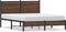 vidaXL - Bedframe - zonder - matras - metaal - bruin - eikenkleurig - 137x190 - cm