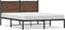 vidaXL - Bedframe - zonder - matras - metaal - bruin - eikenkleurig - 140x200 - cm