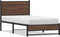 vidaXL - Bedframe - zonder - matras - metaal - bruin - eikenkleurig - 80x200 - cm