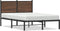 vidaXL - Bedframe - zonder - matras - metaal - bruin - eikenkleurig - 120x200 - cm