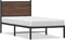 vidaXL - Bedframe - zonder - matras - metaal - bruin - eikenkleurig - 90x200 - cm