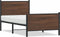 vidaXL - Bedframe - zonder - matras - metaal - bruin - eikenkleurig - 90x200 - cm