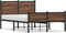 vidaXL - Bedframe - zonder - matras - metaal - bruin - eikenkleurig - 120x200 - cm
