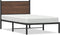 vidaXL - Bedframe - zonder - matras - metaal - bruin - eikenkleurig - 100x190 - cm
