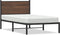 vidaXL - Bedframe - zonder - matras - metaal - bruin - eikenkleurig - 100x200 - cm