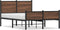 vidaXL - Bedframe - zonder - matras - metaal - bruin - eikenkleurig - 120x190 - cm