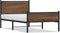 vidaXL - Bedframe - zonder - matras - metaal - bruin - eikenkleurig - 100x200 - cm