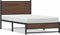 vidaXL - Bedframe - zonder - matras - metaal - bruin - eikenkleurig - 100x200 - cm