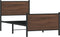 vidaXL - Bedframe - zonder - matras - metaal - bruin - eikenkleurig - 100x190 - cm