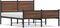 vidaXL - Bedframe - zonder - matras - metaal - bruin - eikenkleurig - 140x200 - cm