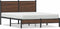 vidaXL - Bedframe - zonder - matras - metaal - bruin - eikenkleurig - 140x200 - cm