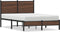 vidaXL - Bedframe - zonder - matras - metaal - bruin - eikenkleurig - 120x200 - cm
