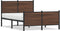 vidaXL - Bedframe - zonder - matras - metaal - bruin - eikenkleurig - 120x190 - cm