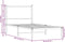 vidaXL - Bedframe - zonder - matras - metaal - bruin - eikenkleurig - 90x200 - cm