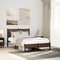vidaXL - Bedframe - zonder - matras - metaal - bruin - eikenkleurig - 120x190 - cm